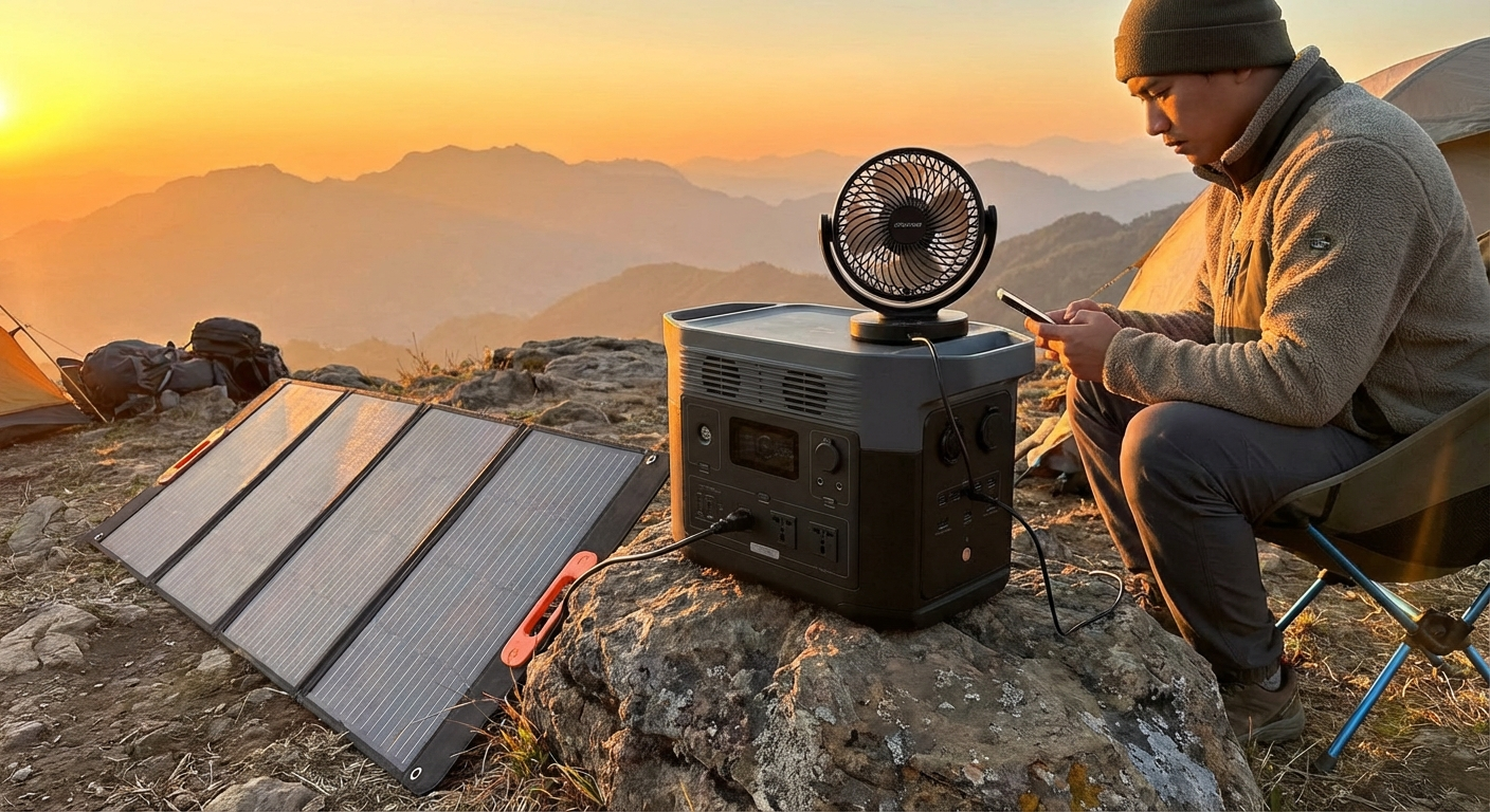 Pack Premium Aventure - Station 900W + Panneau Solaire + Ventilateur