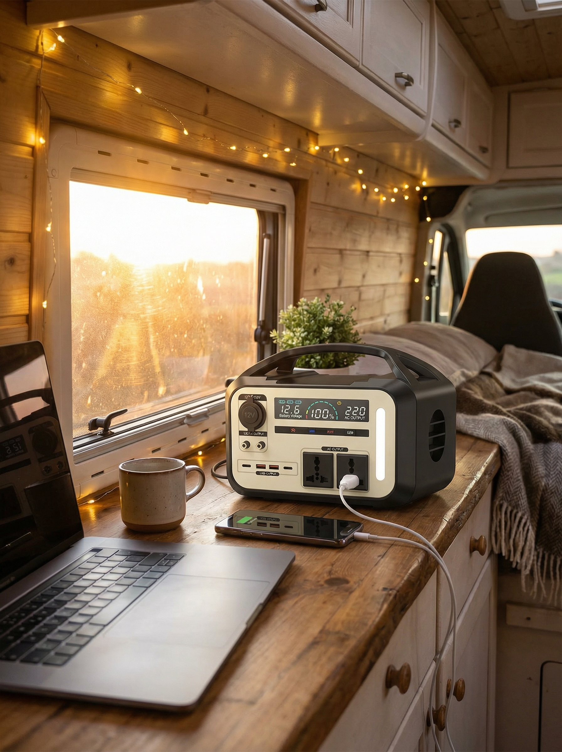 Station d'alimentation portable 900W - Batterie LiFePO4 Premium