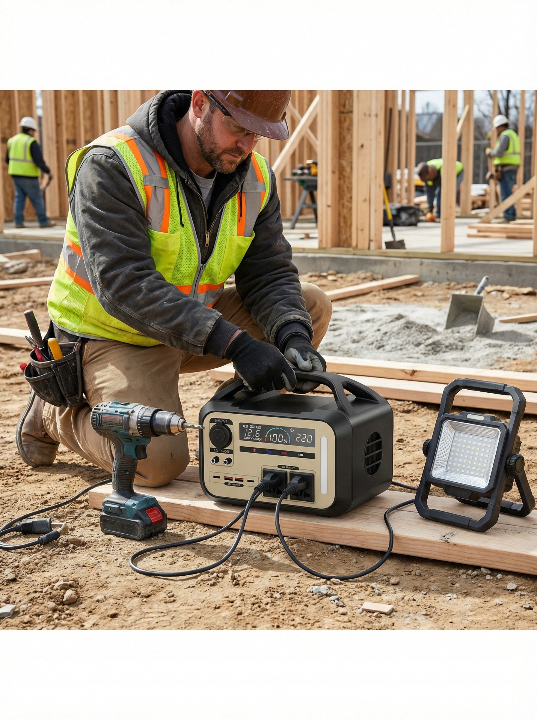 Station d'alimentation portable 900W - Batterie LiFePO4 Premium