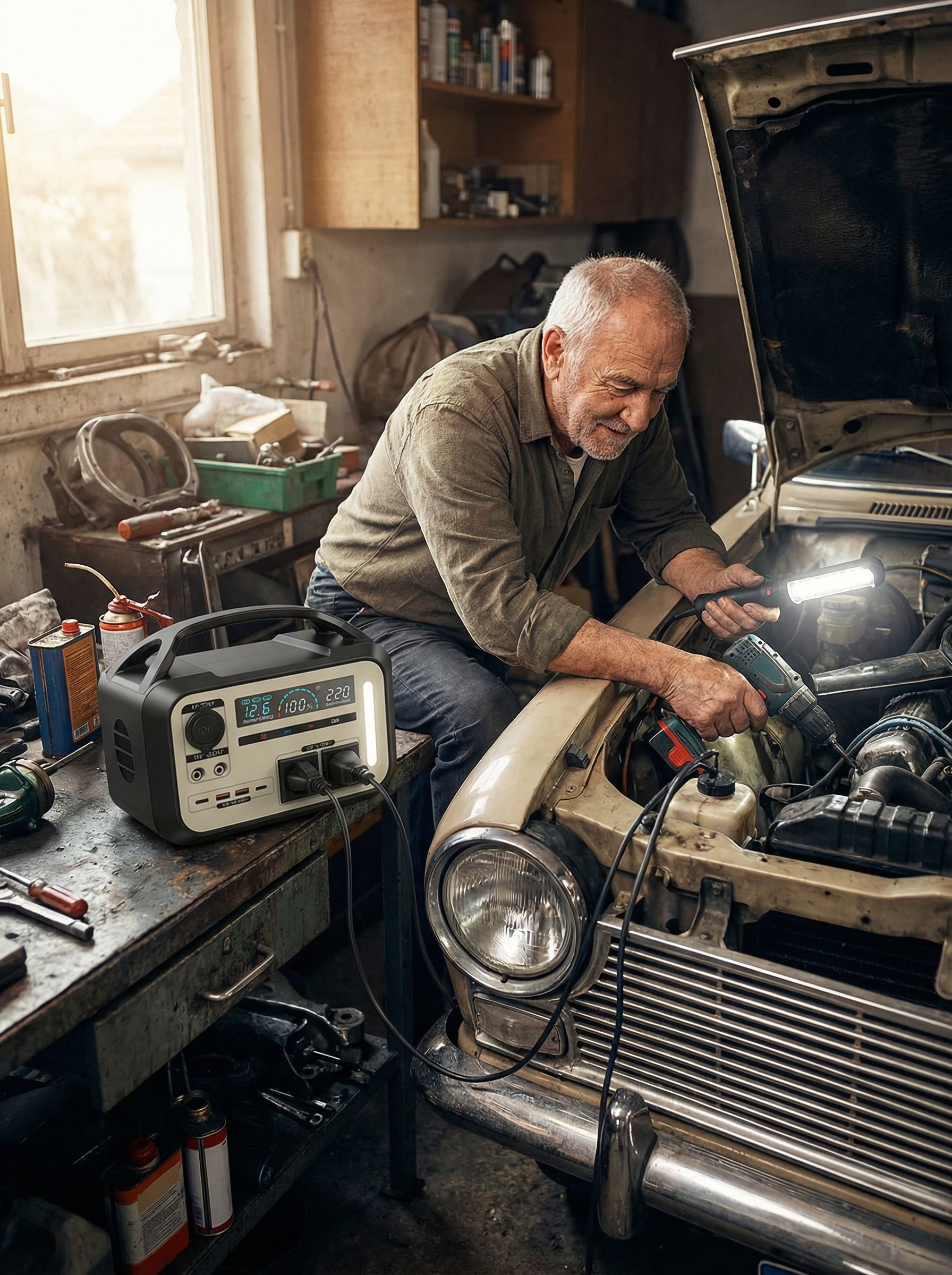 Station d'alimentation portable 900W - Batterie LiFePO4 Premium