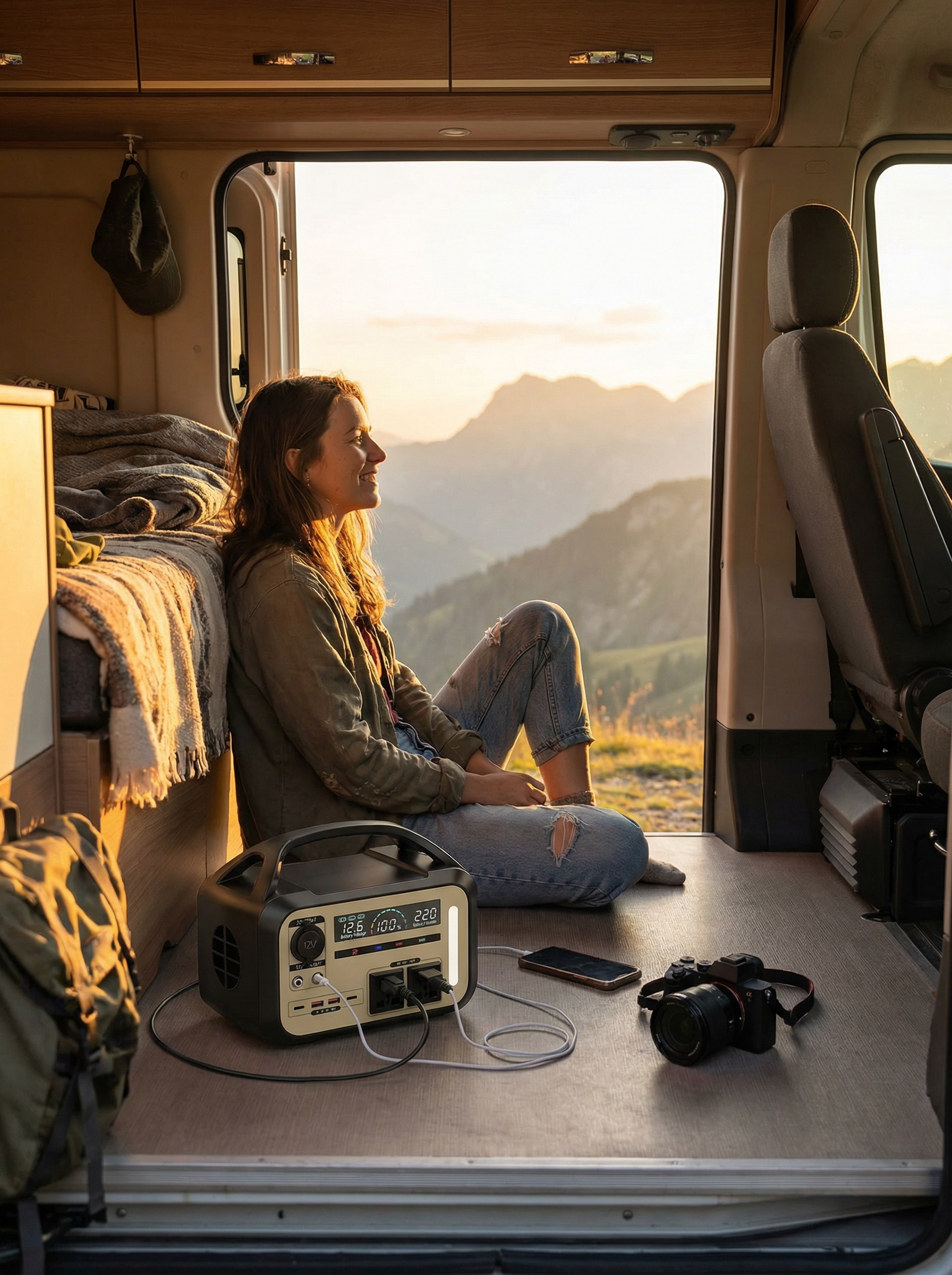 Station d'alimentation portable 900W - Batterie LiFePO4 Premium